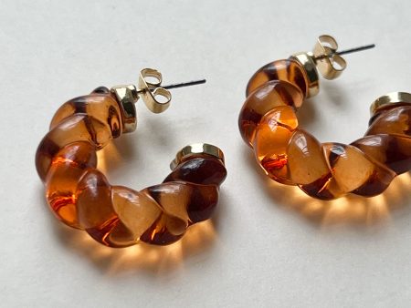 Glacial Hoops - Orange-Red Hot on Sale