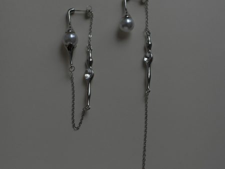 Asymmetry Elixir Earrings - Silver Supply