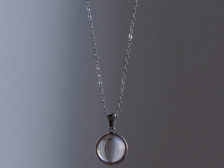 Lucite Globule Necklace - Silver For Discount