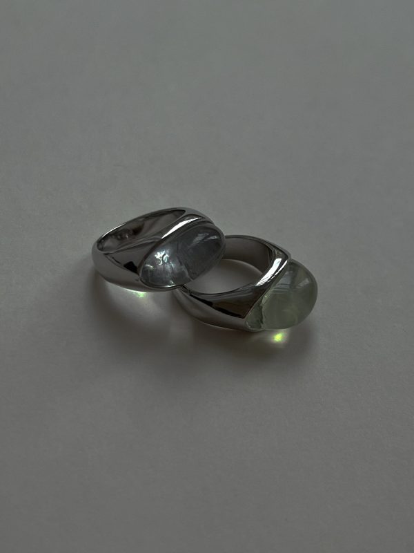 Silver Lucite Ring - Elixir Online Sale