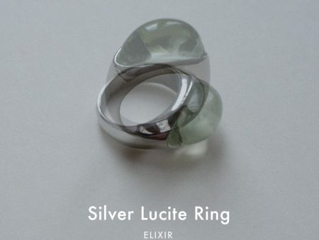 Silver Lucite Ring - Elixir Online Sale