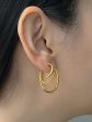 Triple Hoop Earrings - Textured For Cheap