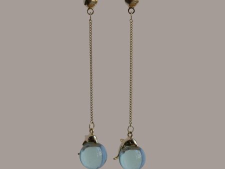 Dolphin Crystal Ball Dangling Earrings For Cheap