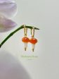 Petite Mushroom Hoops - Orange Online Sale