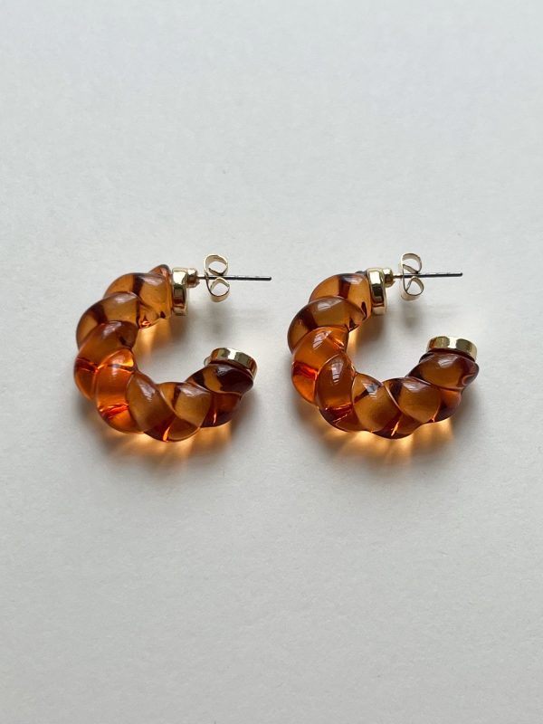 Glacial Hoops - Orange-Red Hot on Sale