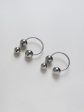 Globule Earrings - Silver For Sale