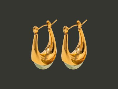 Gold Lucite Hoops - Elixir Cheap