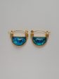 Blue Sea Marble Petite Hoops Online Sale