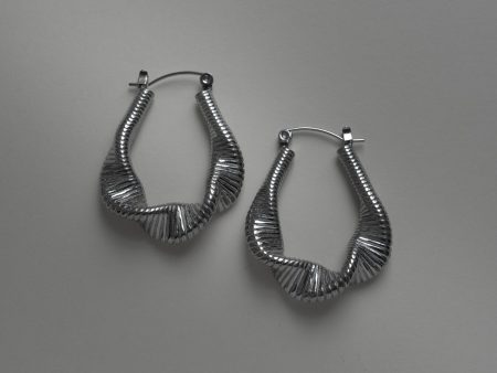 Fluid Waves Hoops - Silver Fashion