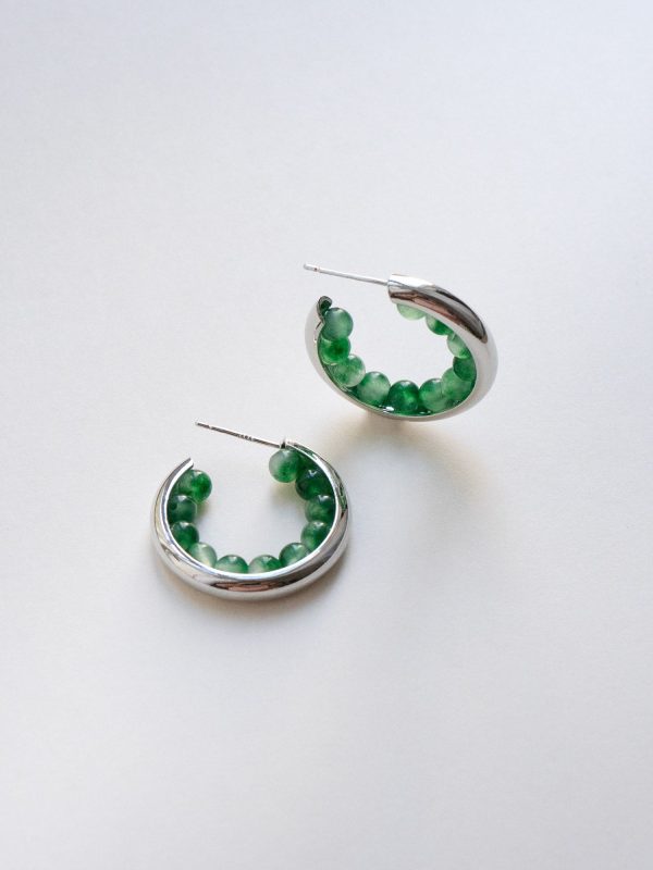 Sea Abalone Hoops - Silver Hot on Sale