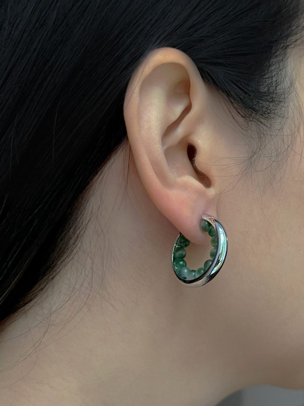 Sea Abalone Hoops - Silver Hot on Sale