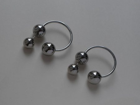 Globule Earrings - Silver For Sale