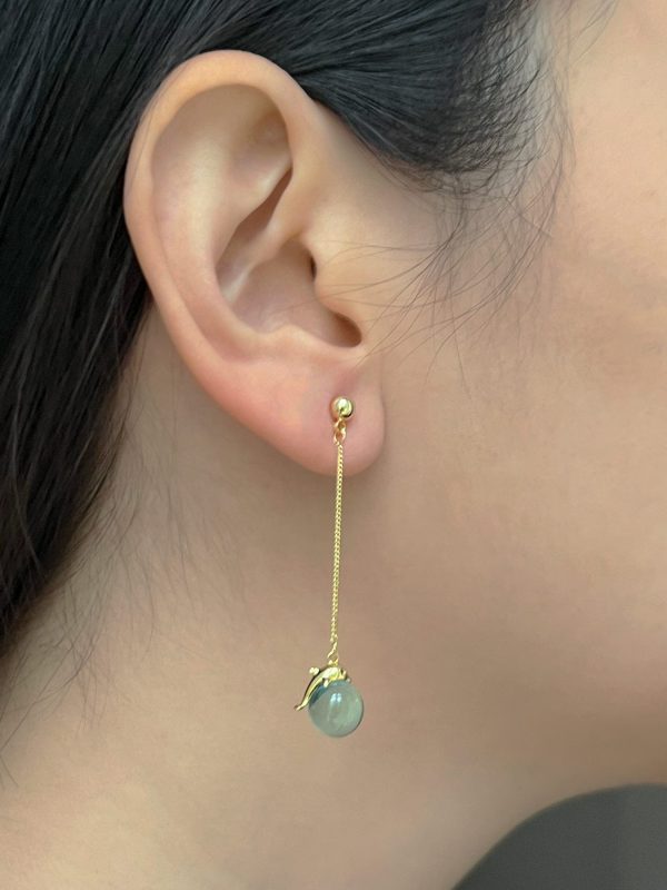 Dolphin Crystal Ball Dangling Earrings For Cheap