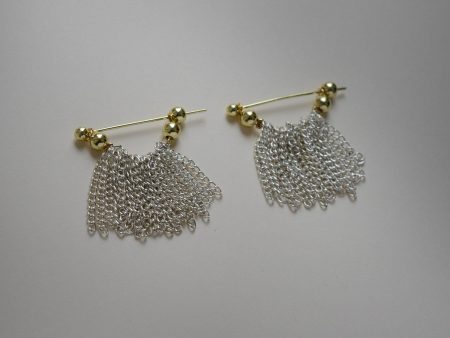 Fluidity Silver Chain Earrings - Short For Sale