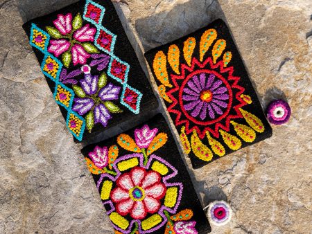 Ayacucho Flowers  Hand Embroidered Pouch Online Hot Sale