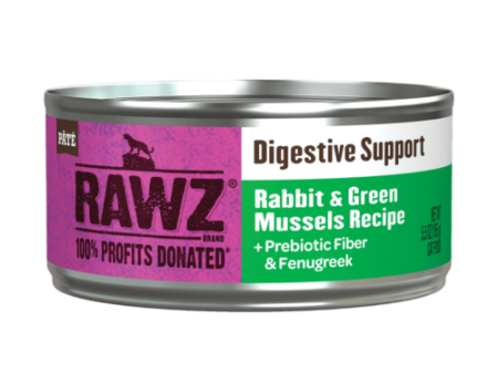 Rawz Digestive Support Rabbit & Green Mussels 156g Online Hot Sale