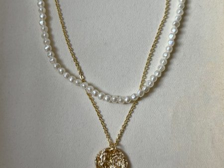 Coin and Pearl Necklace Set on Sale