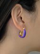 Chic Enamel Hoops - Purple Sale