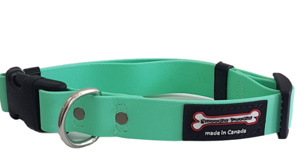 Smoochy Poochy Adjustable Polyvinyl Clip Collar - Aqua Green Discount