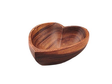 Small Acacia Wood Heart Bowl For Discount