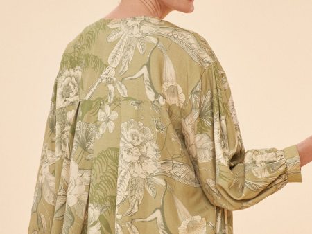 Toile Puff Sleeve Jacket - Powder For Sale