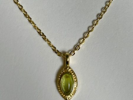 Vintage Oval Green Pendant Necklace Fashion