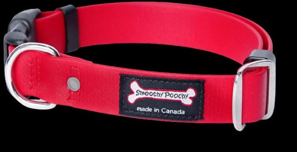 Smoochy Poochy Adjustable Polyvinyl Clip Collar - Red Supply