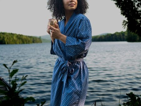 Blue Kimono Robe on Sale