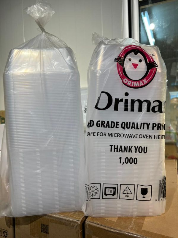 Container SQUARE Clear 1000ml Orimax 50pc pk x5pk ctn Online Sale