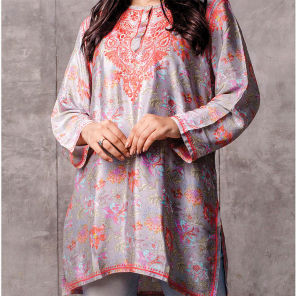 Poly-Silk Hand-Embroided Tunic Fashion