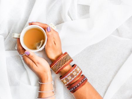 Narrow Copper Beaded Bangle Supply