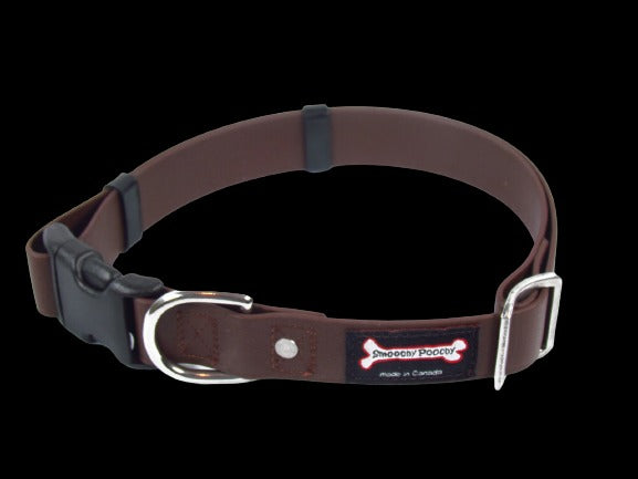 Smoochy Poochy Adjustable Polyvinyl Clip Collar - Brown For Discount