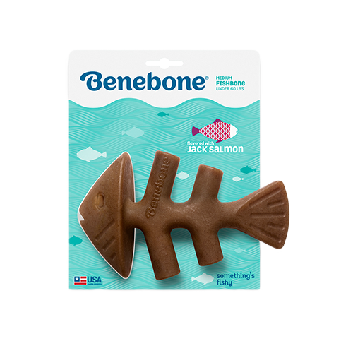 Benebone Fishbone Durable Nylon Chew Jack Salmon Flavor Online Sale