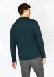 Half Zip Virgin Wool Irish Sweater for Men Sale