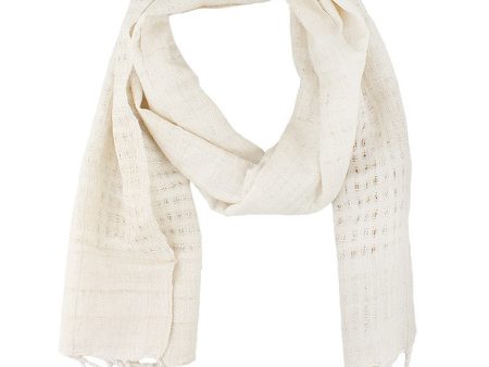 Organic Silk Scarf- Cream Discount