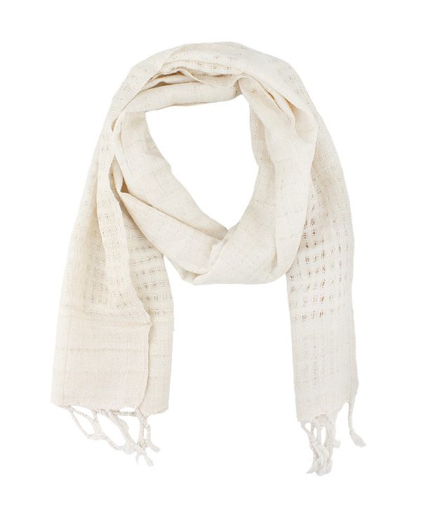 Organic Silk Scarf- Cream Discount