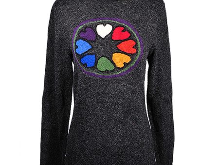 Pure Art Mandala Alpaca Sweater- Gray Sale