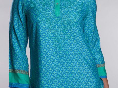 Poly-Silk Hand-Embroided Tunic Fashion