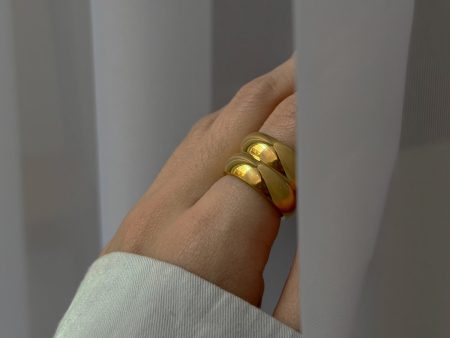 Double Chunky Gold Ring For Cheap