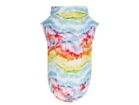 Canada Pooch Downtown Denim Vest Tye-dye Sale