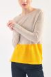 Cashmere Sweater Easy Fit Color Block For Discount