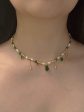 Baroque-style Luxe Gold Necklace with Assorted Green Stones Fashion