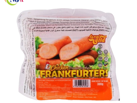 CHICKEN SAUSAGE FRANK Gold Farm 10no300g pack Cheap