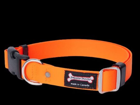 Smoochy Poochy Adjustable Polyvinyl Clip Collar - Orange Online Sale