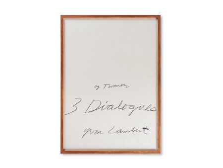 THREE DIALOGUES.1 PRINT (1977) by Cy Twombly Sale