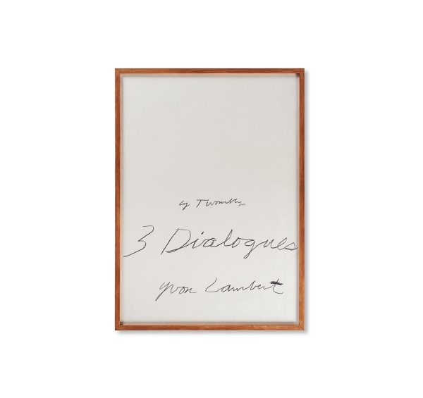 THREE DIALOGUES.1 PRINT (1977) by Cy Twombly Sale