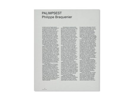 PALIMPSEST by Philippe Braquenier on Sale