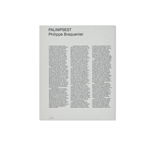 PALIMPSEST by Philippe Braquenier on Sale